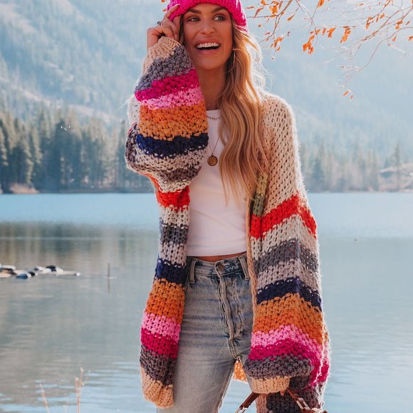 OH HAPPY DAY POCKETED KNIT CARDIGAN - Picture 7 of 8